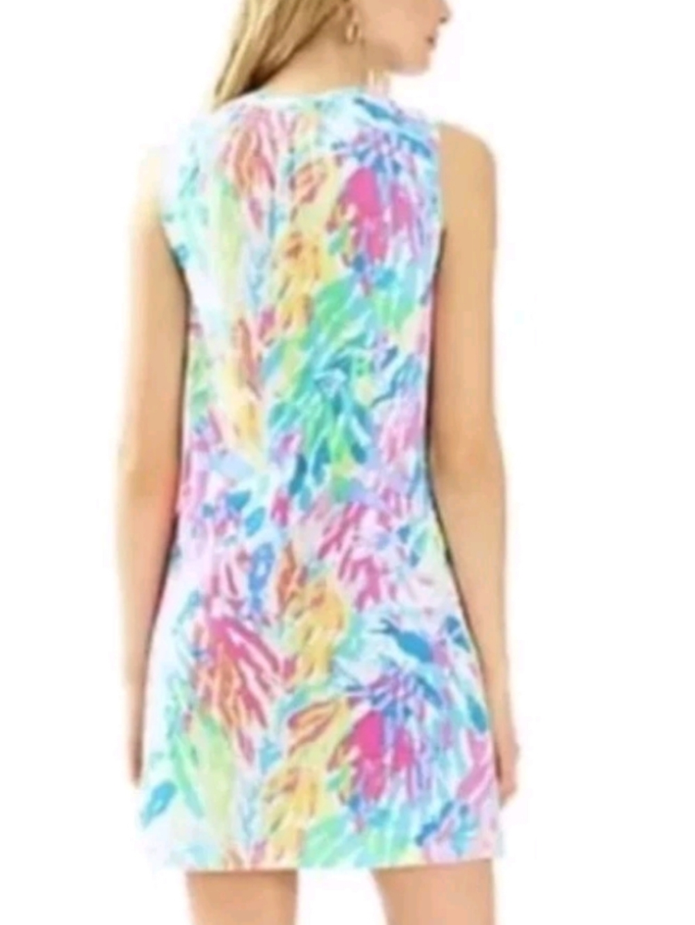 Lilly Pulitzer Essie Sleeveless Shift Dress Size Small Sparkling Sands Beachy - Picture 7 of 8